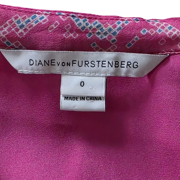 Diane von Furstenberg "Fleurette" Kaftan Silk Dress, Size 0 - Picture 8 of 8